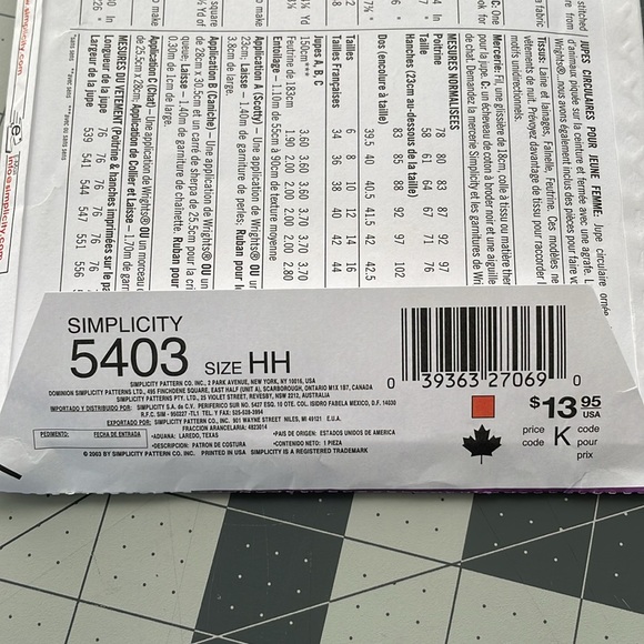 Simplicity 5403, sewing costume pattern, fifties, retro poodle skirt, size 6-12 - Picture 5 of 7